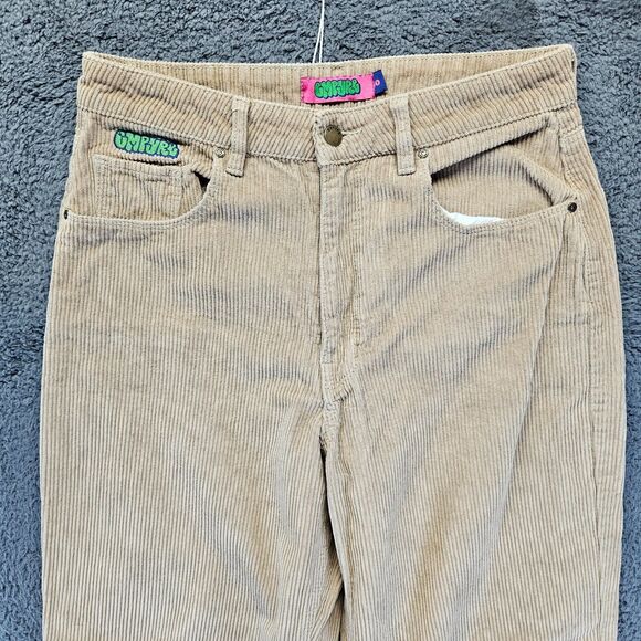 Empyre Tori Pants Women Size 10 Brown Corduroy Straight Skater Pant High Rise - Picture 2 of 11
